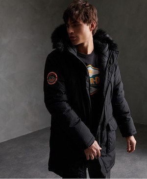 Superdry Everest Parka Férfi Kabát Fekete | OAIDM3947